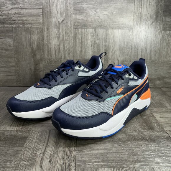 Puma X-Ray Clean Men's size 11.5 Blue Multicolored Running Shoes 401938-03 - Picture 3 of 8